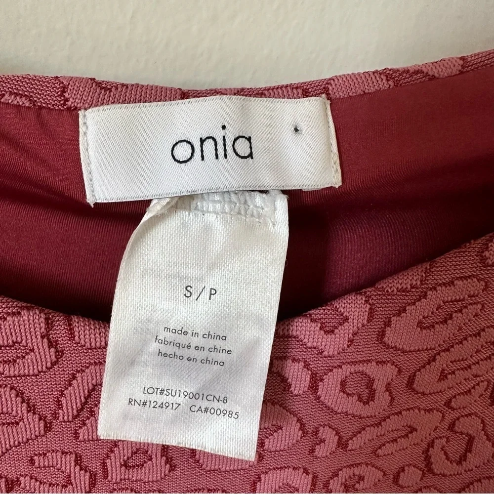 Onia Dalia Textured Leopard Bikini Top & Lily Leopard Bikini Bottom Size S
